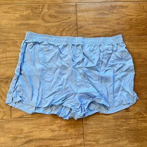 PINK Victoria's Secret Sleep Shorts Boxers Size L Baby Blue Satin